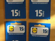 4x15 €uro Lidl prepaid Handy guthaben Karten. - Münster