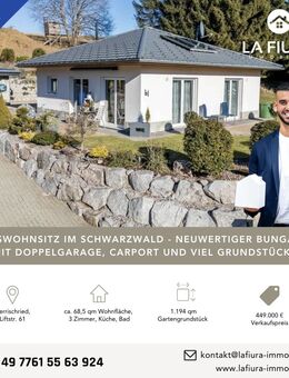 Ihr Alterswohnsitz | Neuwertiges Domizil in Herrischried als Bungalow mit Doppelgarage und Carport - Herrischried