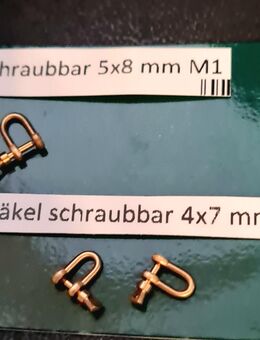 1 Schäkel 4x7mm aus Messing funktionsfähig M1 - Düsseldorf