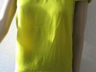 NEU * Edel * Seiden- Satin * Puffärmel * Kurzarm * Bluse "ZARA * BASIC" Gr. 38- 40/ S- M * Neon- zitronen- limone- gelb * - Riedlingen