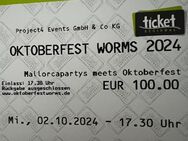 Oktoberfest Worms Mallorca Party 02.10.2024 - 5er Ticket abzugeben - Babenhausen (Hessen)