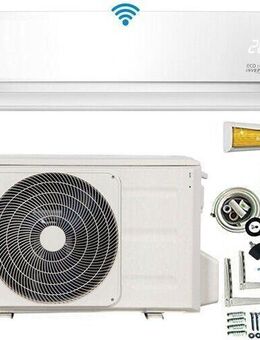 Split Klimaanlage/ Heizung in einem Set mit Leitungen A ECO Smart Inverter WiFi WLAN 12000btu/3,5kW Kupferleitung Golden-Fin✔️ Smart Home✔️ ALEXA✔️ Google✔️ Wärmepumpe✔️ - Wuppertal