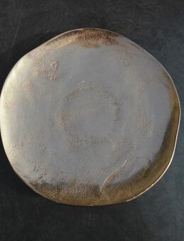 Deko Teller 25 cm goldfarben Dekoteller Metall? 5,- - Flensburg