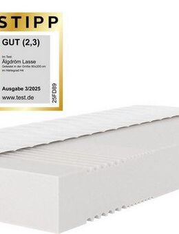 Komfortschaummatratze Lasse, Premiumqualität, 7 Zonen Matratze 90x200 cm, 140x200 cm, Älgdröm, 22 cm hoch, in H2/H3/H4, 90x200 cm von Stiftung Warentest "GUT (2,3)" getestet