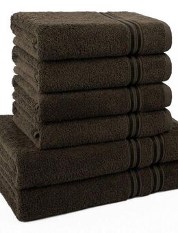 HAMMETEX Handtuch Set 6-teiliges Handtuch Set, 100% Baumwolle, Weich & Saugstark, Frottier (Set, 6-St), mit Bordüre, einfarbig, weich