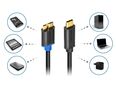 Lade- Datenleitung USB 3.0 Typ C Stecker, Adapter USB 3.0 Typ C auf USB 3.0 Micro-B Stecker, bis zu 500MB/s, 50cm Leitungslänge, vergoldete Anschlüsse, Knickschutz, schwarz in 90763