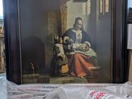 Kunstdruck: "Die Apfelschälerin" (von Pieter de Hooch, Maler des Barock) mit Rahmen. - Bad Sassendorf