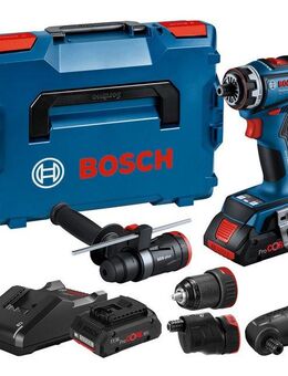 Bosch Professional Akku-Bohrschrauber »GSR 18V-90 FC«, Inkl. 2x Akkus 4,0Ah und Schnellladegerät GAL 18V-40, in L-BOXX 136