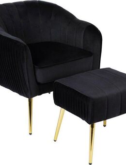 INOSIGN Loungesessel ARROLL mit Hocker, Cocktailsessel, Relaxsessel, Einzelsessel und Hocker bequem gepolstert
