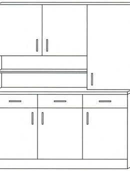 wiho Küchen Küchenbuffet Küchenbuffet Prag, Breite 150 cm