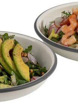 APS Speiseteller Emaille-Teller tief, (2 St), Emaille, tief, Ø 22 cm H: 3,5 cm