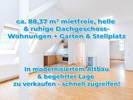 Reuter Immobilien Selbstnutzung oder Rendite? Helle 89m² 3-Raum-Wohnung in ruhiger Lage mit Stellplatz & Gartenanteil - Apolda