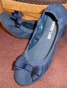 Ballerinas Mädchen /Damen / 37 /NEUwertig/dunkelblau/ Velouroptik - Duisburg