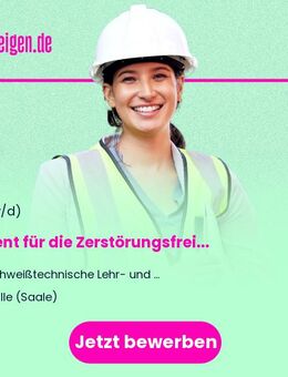Dozent für die Zerstörungsfreie Werkstoffprüfung (m/w/d) - Halle (Saale)