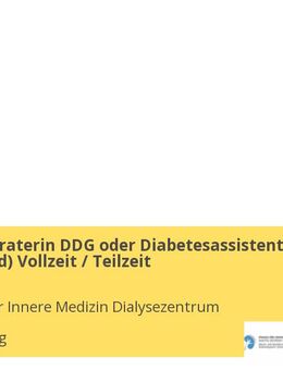 Diabetesberaterin DDG oder Diabetesassistentin DDG (m/w/d) Vollzeit / Teilzeit - Würzburg