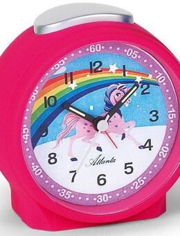 Atlanta Kinderwecker 1981-17 Quarz, Lernwecker, Einhorn, Regenbogen, Geschenkidee