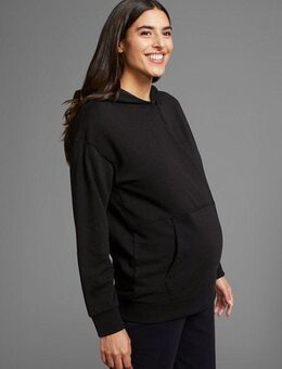 Neun Monate Umstandssweatshirt Stillsweatshirt für Schwangerschaft und Stillzeit Kapuzen-Sweatshirt mit praktischem Verschluss