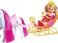 SIMBA Minipuppe Evi Love, Princess Ride, mit Winterschlitten und Pferd