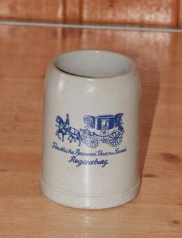 Fürstliche Brauerei Thurn u. Taxis Bierkrug Keramik Steinzeug Steingut 0,25 l neuwertig - Borken