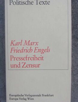 Marx / Engels: Pressefreiheit und Zensur (1969) - Münster