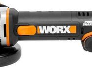 Worx Akku-Winkelschleifer WX803, 125 mm Scheiben, 2-Position Handgriff, mit Akku & Ladegerät