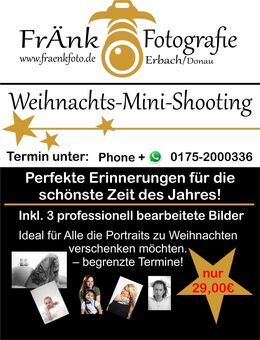 Weihnachts-MiniShooting tolle Bilder als Geschenk oder für Dich selbst - vom Fotograf - Erbach Zentrum