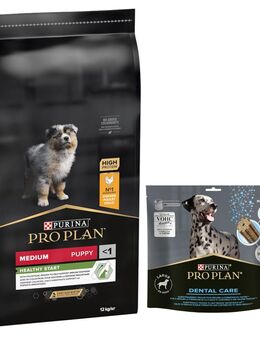 12 kg PURINA PRO PLAN + 426 g Dental Care Snack für große Hunde gratis! - Medium Puppy Healthy Start