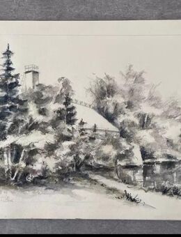 Aquarell Pelzmühle Wismut Bad Wolfgang Süß Chemnitz 1997 - Zwickau