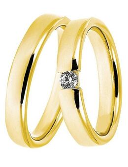 DOOSTI Trauring Schmuck Geschenk Silber 925 Trauring Ehering Partnerring LIEBE, Made in Germany - wahlweise mit oder ohne Zirkonia