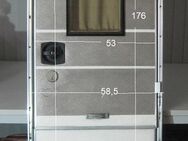 Hymer Wohnmobil Aufbautür 171 x 53 mit Rahmen und Schlüssel gebraucht für B 550 (Eingangstür) - Schotten Zentrum