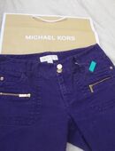 NEU mit ETIKETT * Ausgefallen mit Gold * Nieten und Zipper- Reißverschlüssen * Chino * Jeans- Hose "MICHAEL KORS" MK * Original * Gr. 36- 38/ S * lila * flieder * veilchen * in 88499