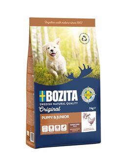 Bozita Original Puppy & Junior mit Huhn - Weizenfrei Hundefutter - 3 kg