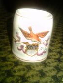 Ulmer Spatz Andenken Krüglein um 1900 H:7cm aus der Vitrine ! in 75447