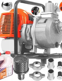 #SALE# Hochleistung Benzin Wasserpumpe 300l/min XXL Starter Set - Wuppertal