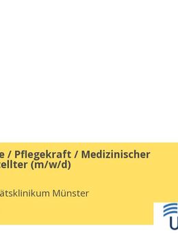 Study Nurse / Pflegekraft / Medizinischer Fachangestellter (gn*) - Münster