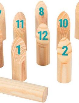Small Foot Spiel Wikingerspiel Kubb mit Zahlen, Active, Kinderspiel, inkl. Transporttasche