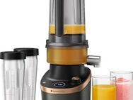 Philips Standmixer HR3770/10 Flip&Juice™, mit ProBlend Ultra-Technologie, 1500 W, 2L-Behälter, 12 Stufen, Puls- und Entsafterfunktion, Schwarz/Kupfer