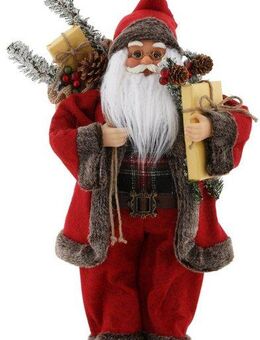 my home Weihnachtsmann Weihnachtsdeko rot, mit Sack und Geschenken, Höhe ca. 45,5 cm