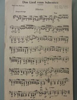 Akkordeon-Noten „Komm, willst du mit mir träumen...?“/ „Das Lied vom Scheiden“ - Münster
