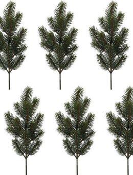 Winterliche Kunstpflanze Weihnachtsdeko Tanne, Creativ green, Höhe 50 cm, Zweig, 6 Stück im Set