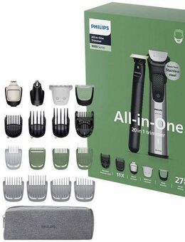 Philips Multifunktionstrimmer Series 9000 MG9557/15, 20-in-1-Trimmer für Gesicht, Körper und Kopfhaare
