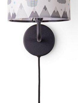 Paco Home Wandleuchte Cosmo 343, ohne Leuchtmittel, Lampe Kinderzimmer Stecker âˆ…18cm Heißluftballon Tiere Kabel 3m E14