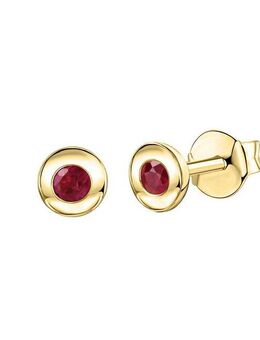 Vivance Paar Ohrstecker 375/- Gelbgold glanz Rubin