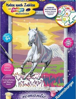 Ravensburger Malen nach Zahlen Galoppierender Schimmel, Made in Europe