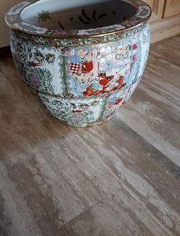 Porzellan Chinesischer Fishbowl, Bodenvase, Übertopf, Pflanzkübel GROSS - Birkenfeld (Baden-Württemberg)