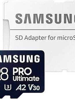 Samsung Pro Ultimate Speicherkarte (128 GB, Video Speed Class 30 (V30)/UHS Speed Class 3 (U3), 200 MB/s Lesegeschwindigkeit)