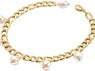 Firetti Fußkette mit Anhänger Schmuck Geschenk Körperschmuck, mit Süßwasserzuchtperle