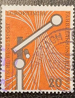 Briefmarke Europäische Fahrplankonferenz 1955, 20 Pfennig - Leverkusen