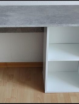 Grau-weißer Schreibtisch -35€ - Uhldingen-Mühlhofen