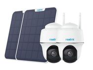 Reolink Überwachungskamera Argus Series B420 - 3MP Überwachungskamera Aussen Akku Wi-Fi PT (Außenbereich, Personen-/Fahrzeugerkennung, Zwei-Wege-Audio, Nachtsicht, Zeitraffer)